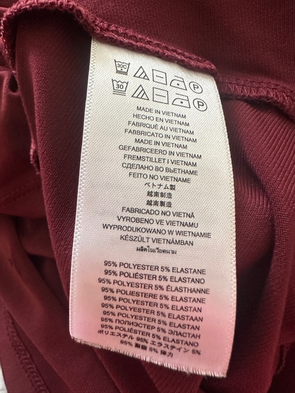 Michael Kors Women’s Burgundy Maroon Long Sleeve Plunge Vneck Wrap Dress Size 2 - Picture 8 of 8